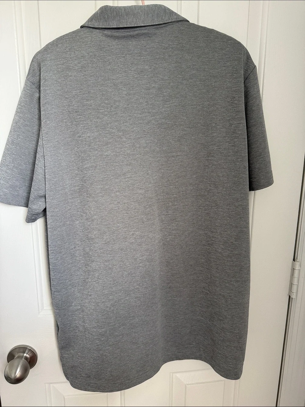 adidas Gray Men's Performance Polo with Black Logo